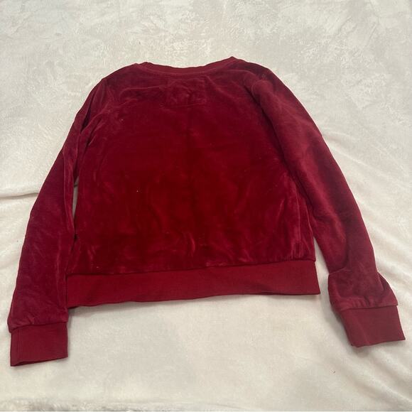 Girls Velour Sweatshirt sz 8 Red Girl's Sweatshirt - Picture 2 of 5